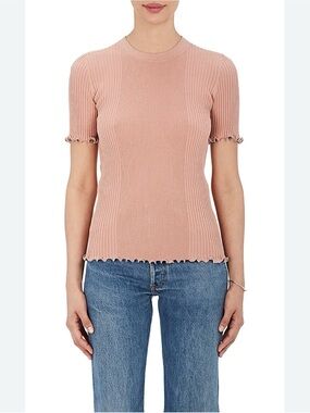 Alexander Wang embellished ribbed top in Dusty Pink XS